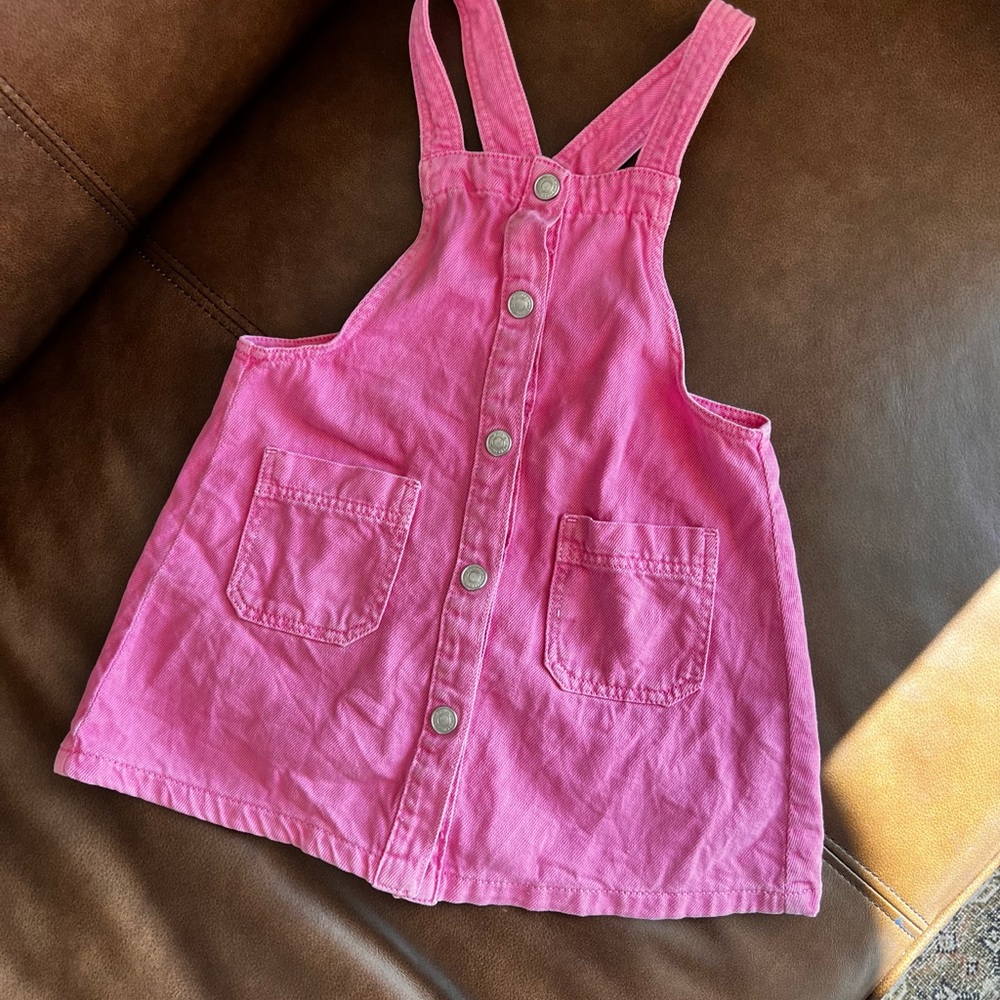 Pink Kids Overall Dress